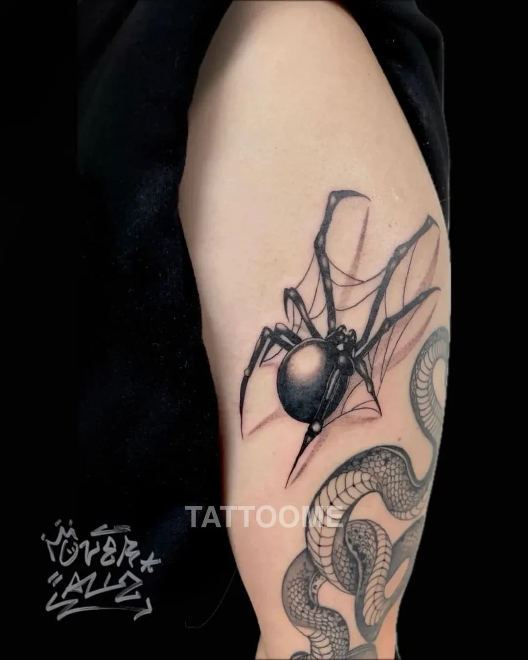 블랙워크 거미 - overallz_tattoo