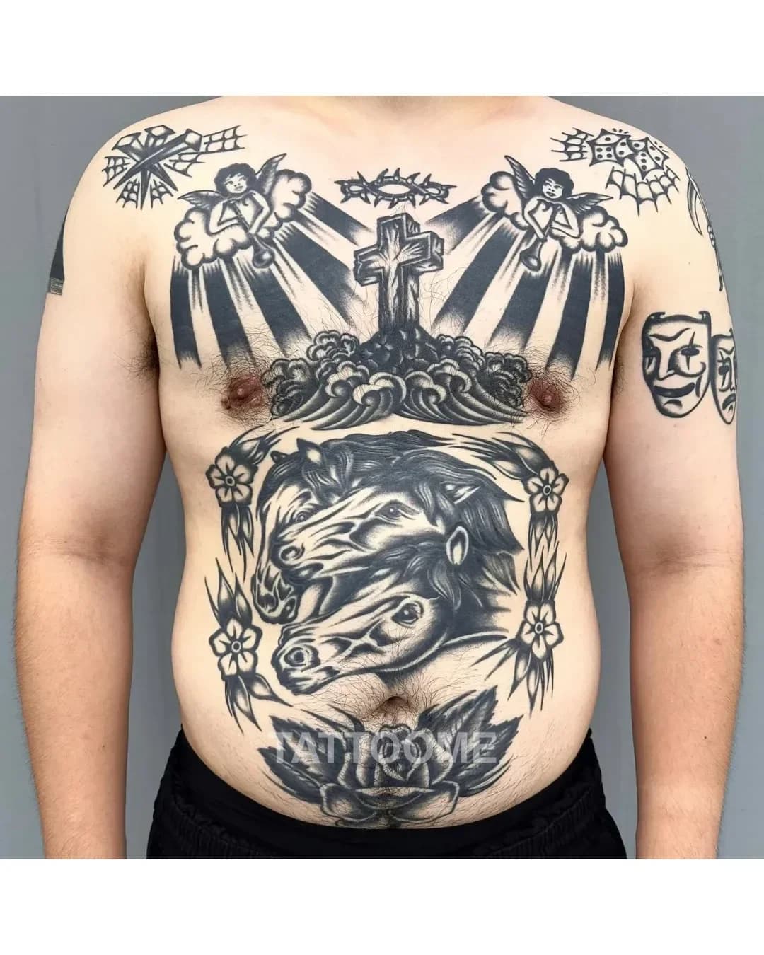 올드스쿨 앞판 - kingkong_tattoo