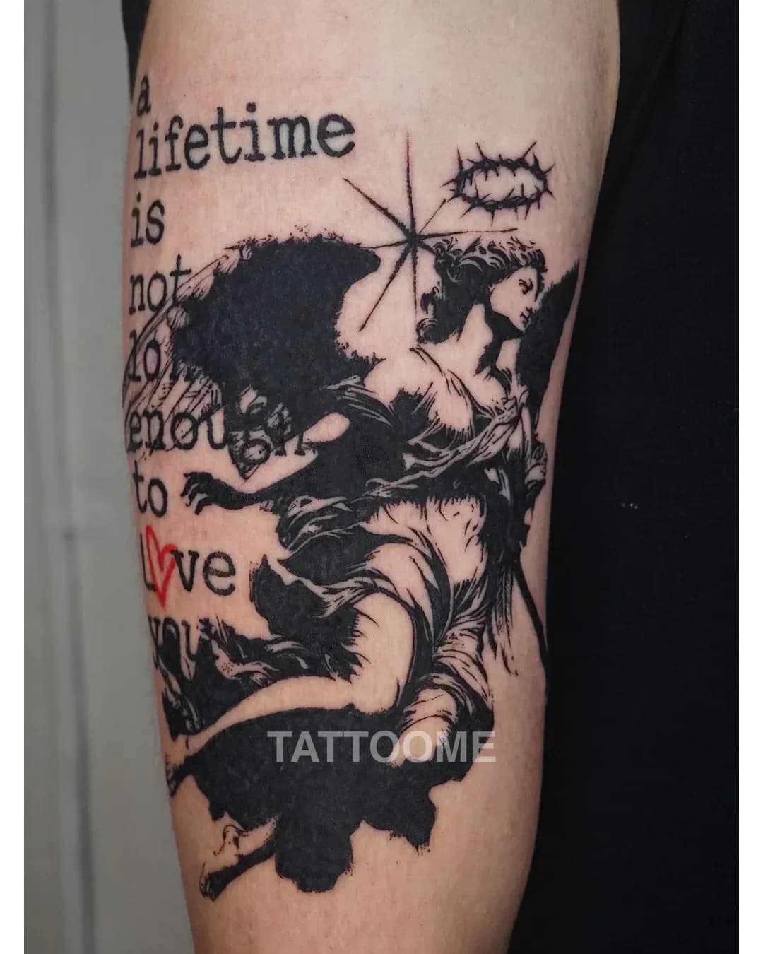 블랙워크 천사1 - nada_tattoo