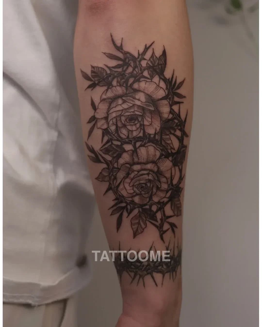 블랙워크 꽃 - hong2_tattoo