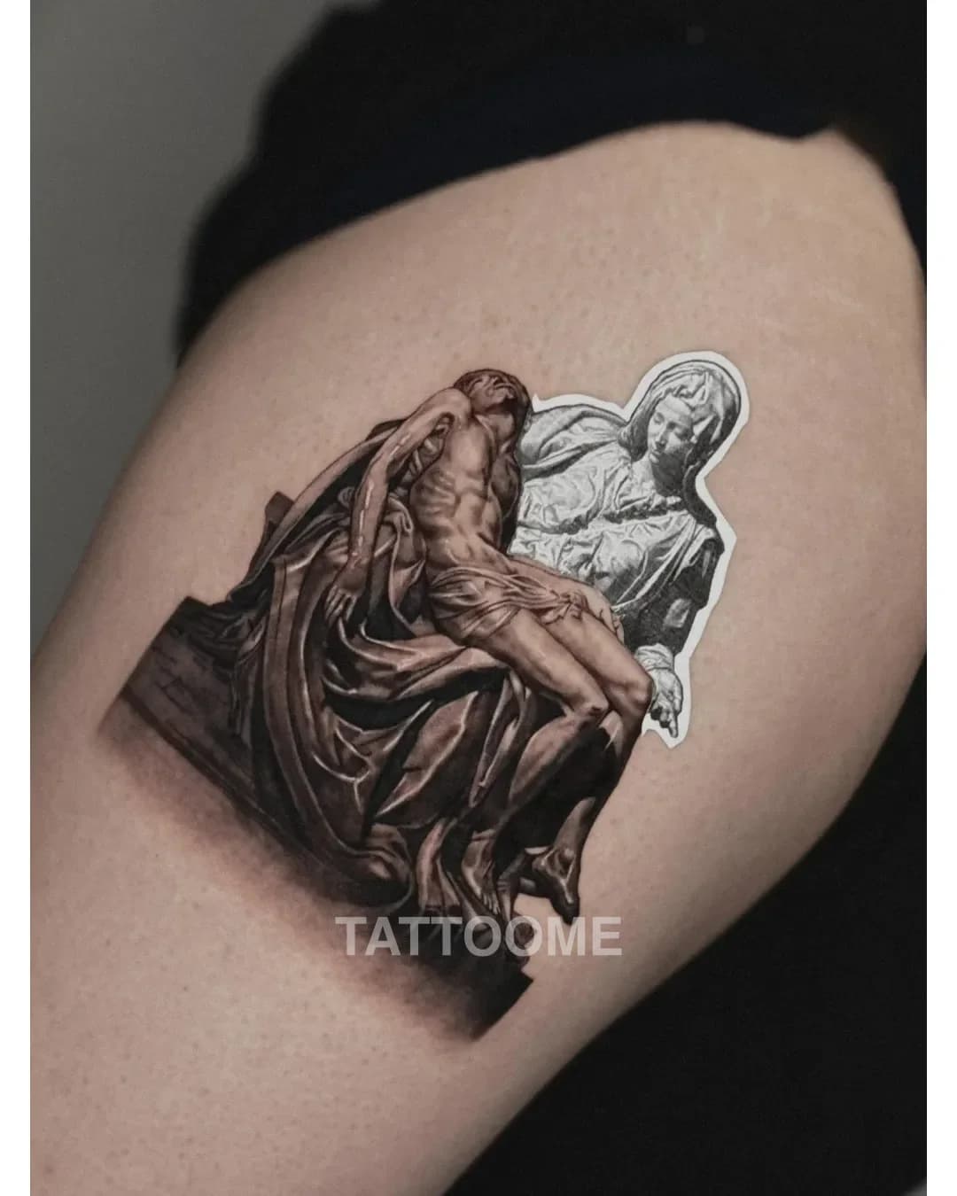 블랙앤그레이 피에타 - keontattooart