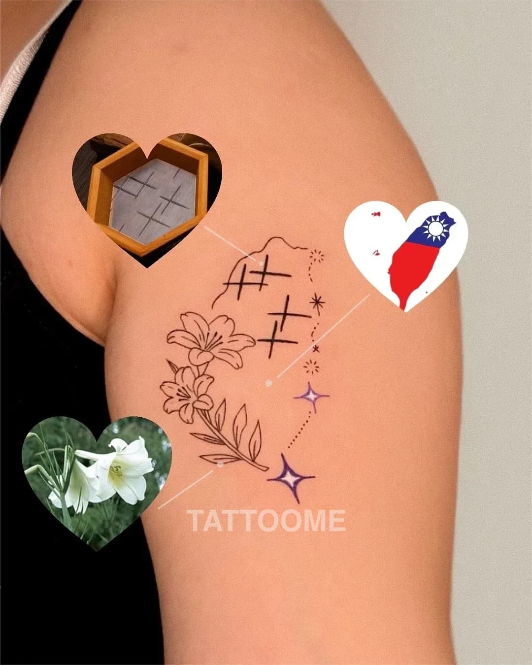 라인워크 꽃 - soozzang_tattoo