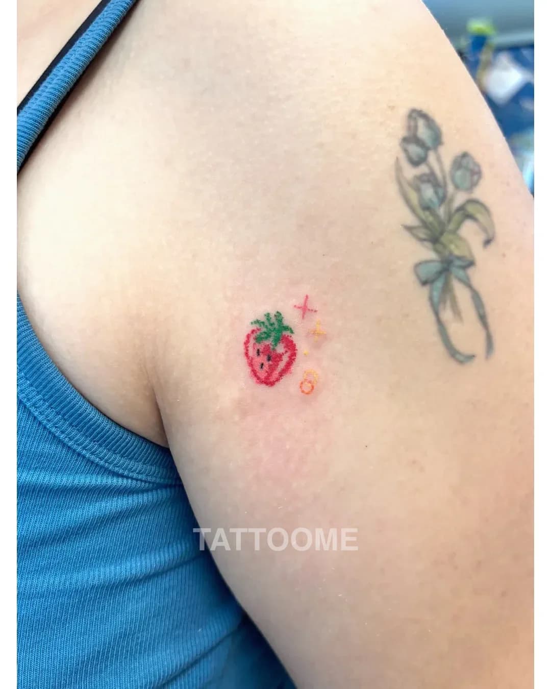 감성타투 딸기 - ddalgi_tattoo