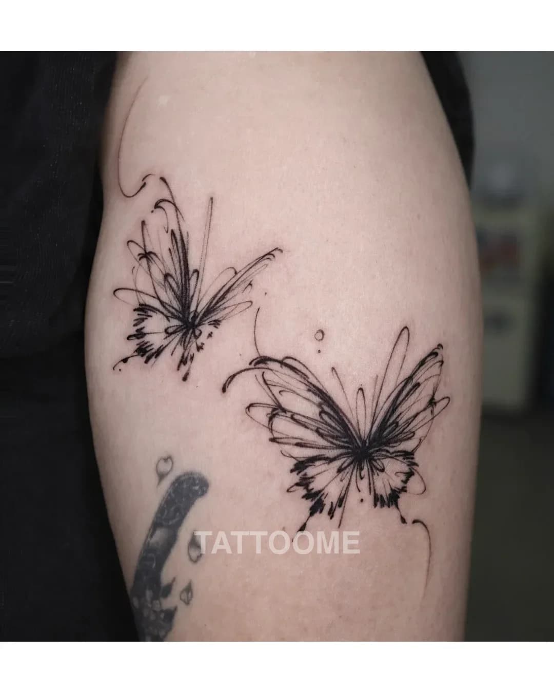 블랙워크 나비2 - tattoo_chamsae
