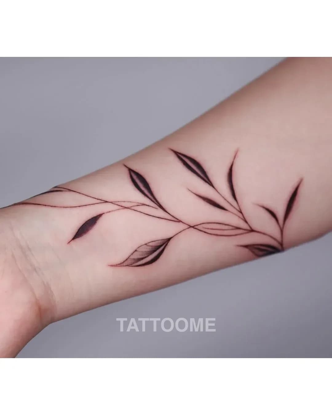라인워크 나뭇잎3 - yujin_tattoo