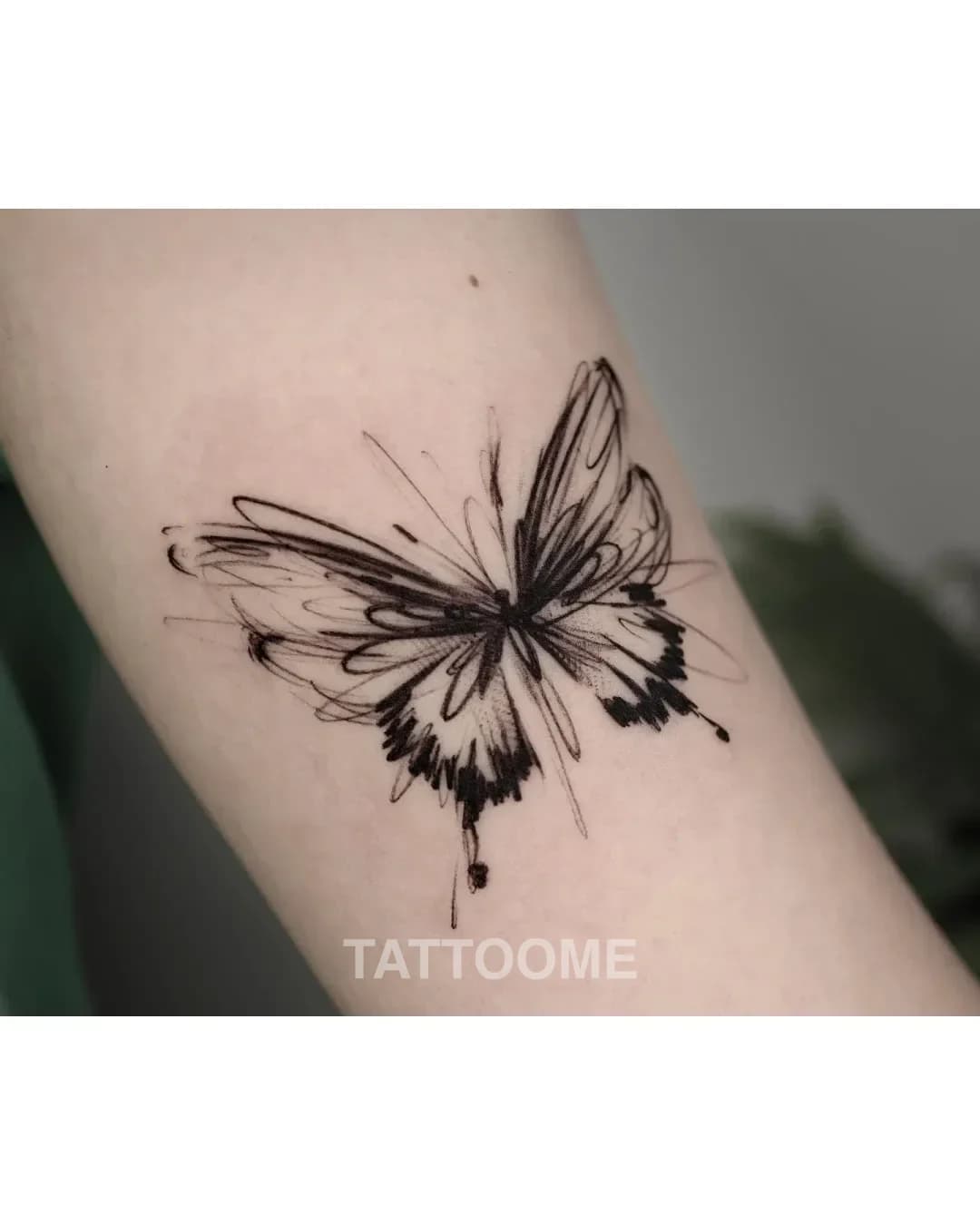블랙워크 나비1 - tattoo_chamsae