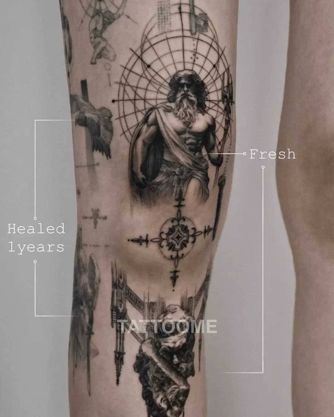 블랙앤그레이 다리 - orwell.tattoo