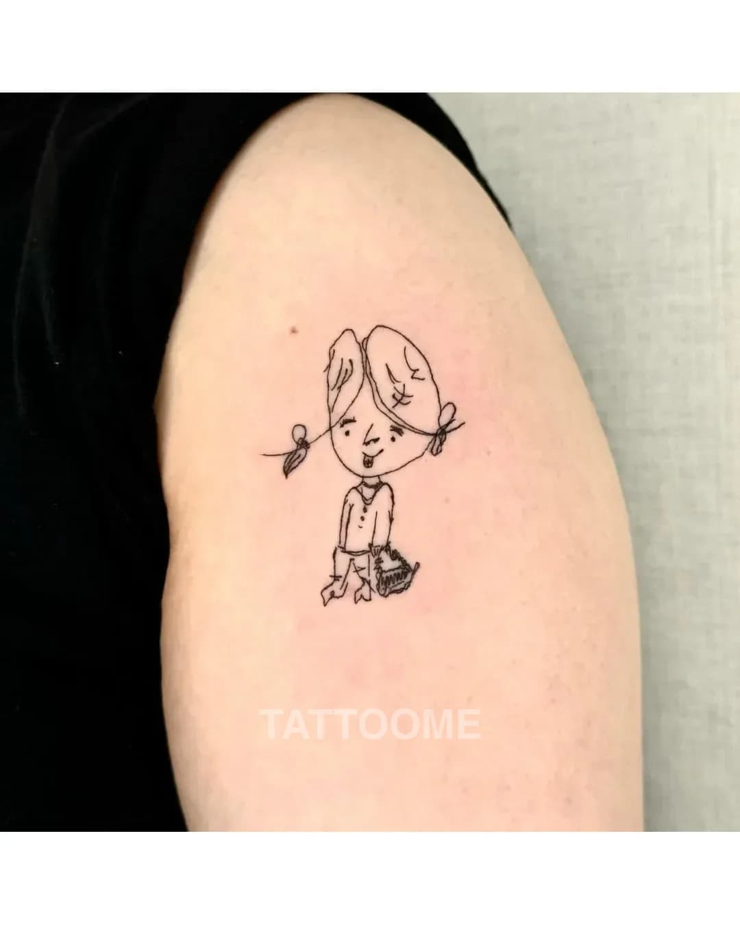 라인워크 초상화 - yun.seul_tattoo