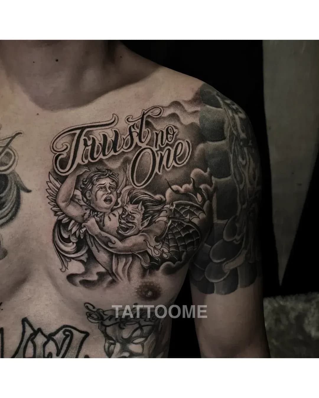 치카노 가슴반팔 - tattooist_jey
