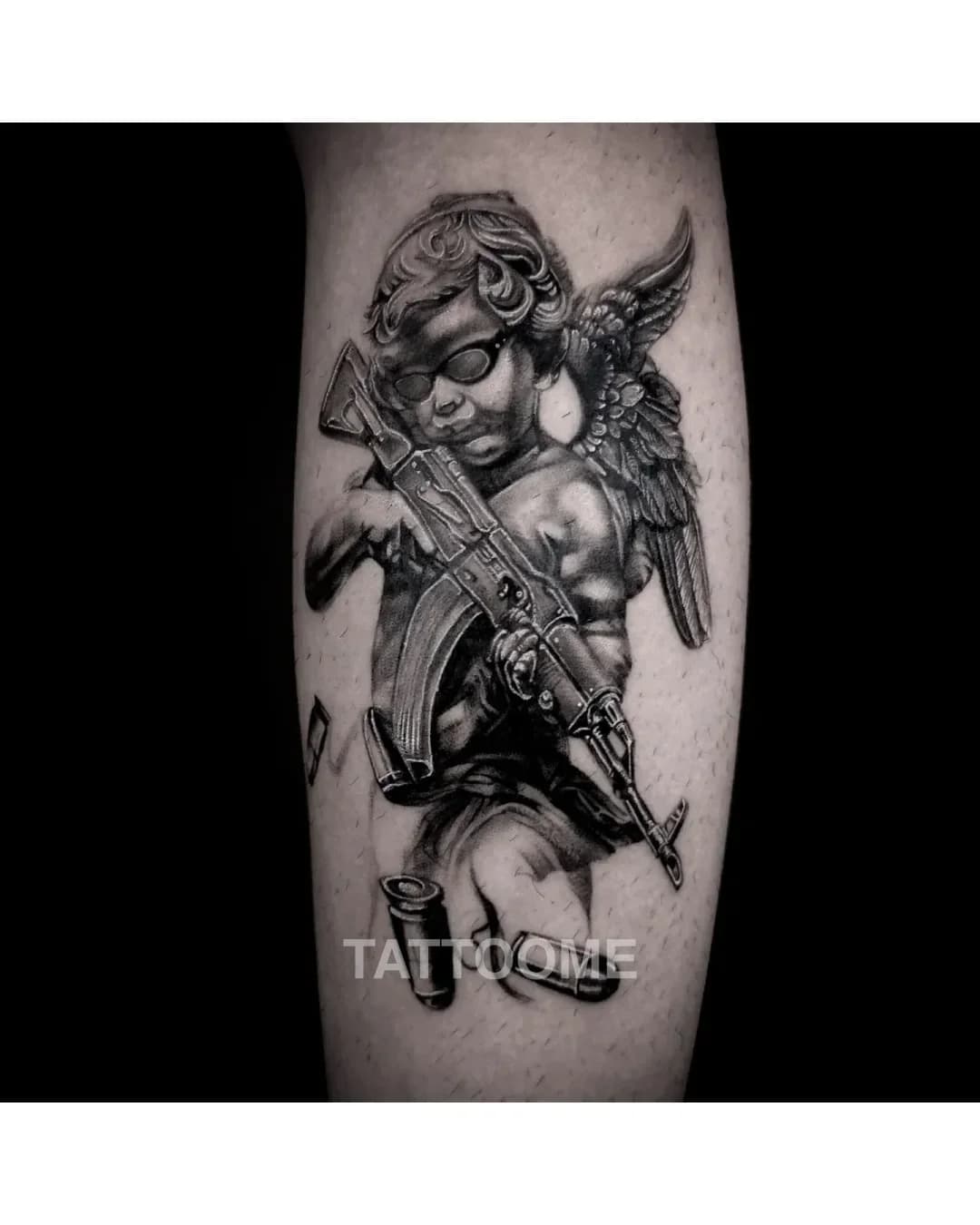블랙앤그레이 천사 - ress_tattoo