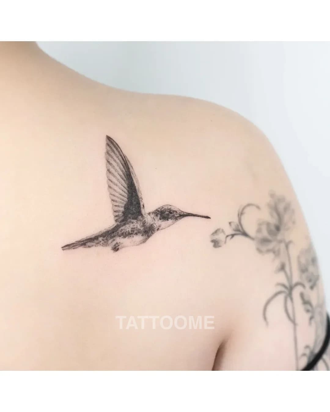 라인워크 새 - hueil_tattoo
