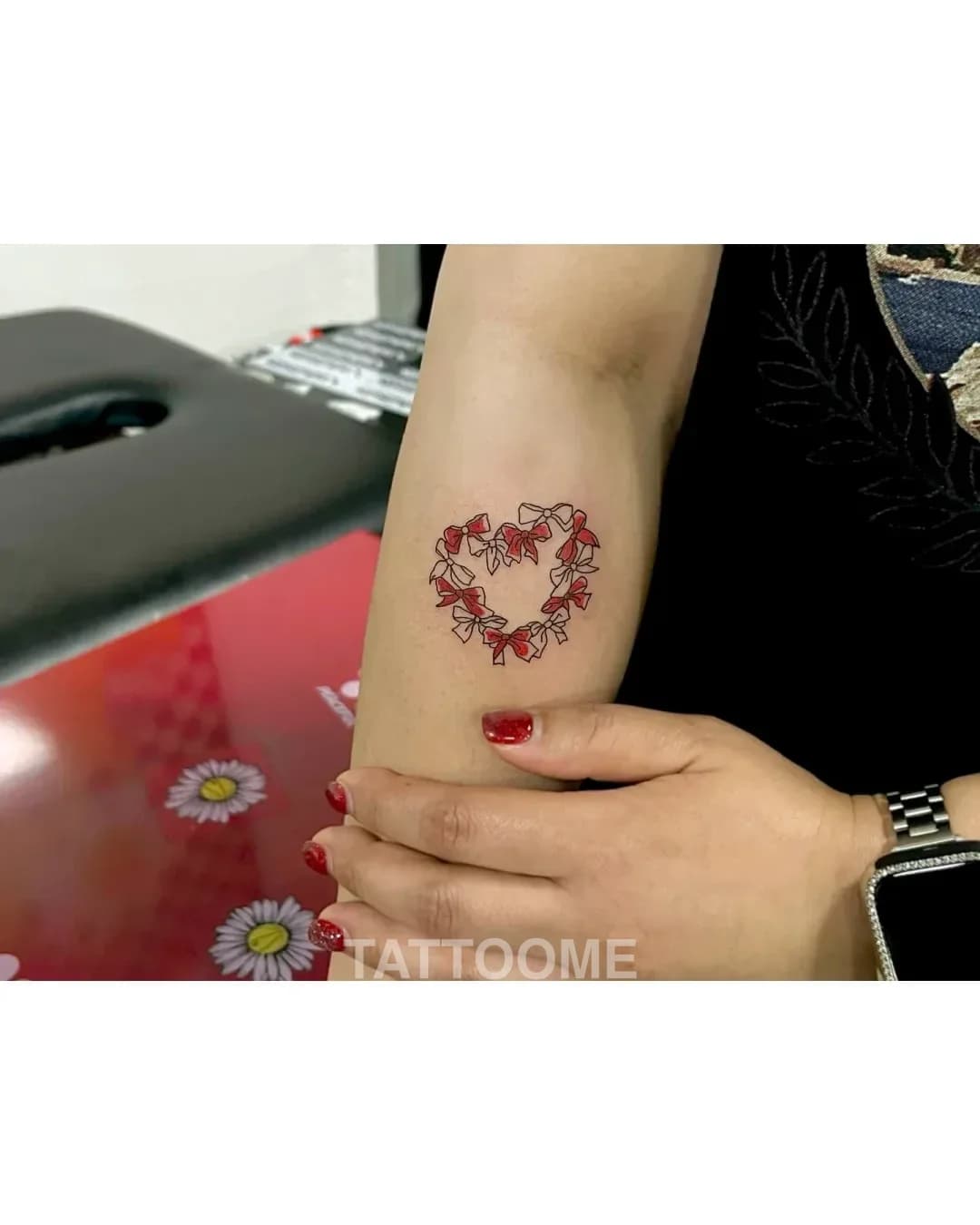 라인워크 하트 - nockda_tattoo