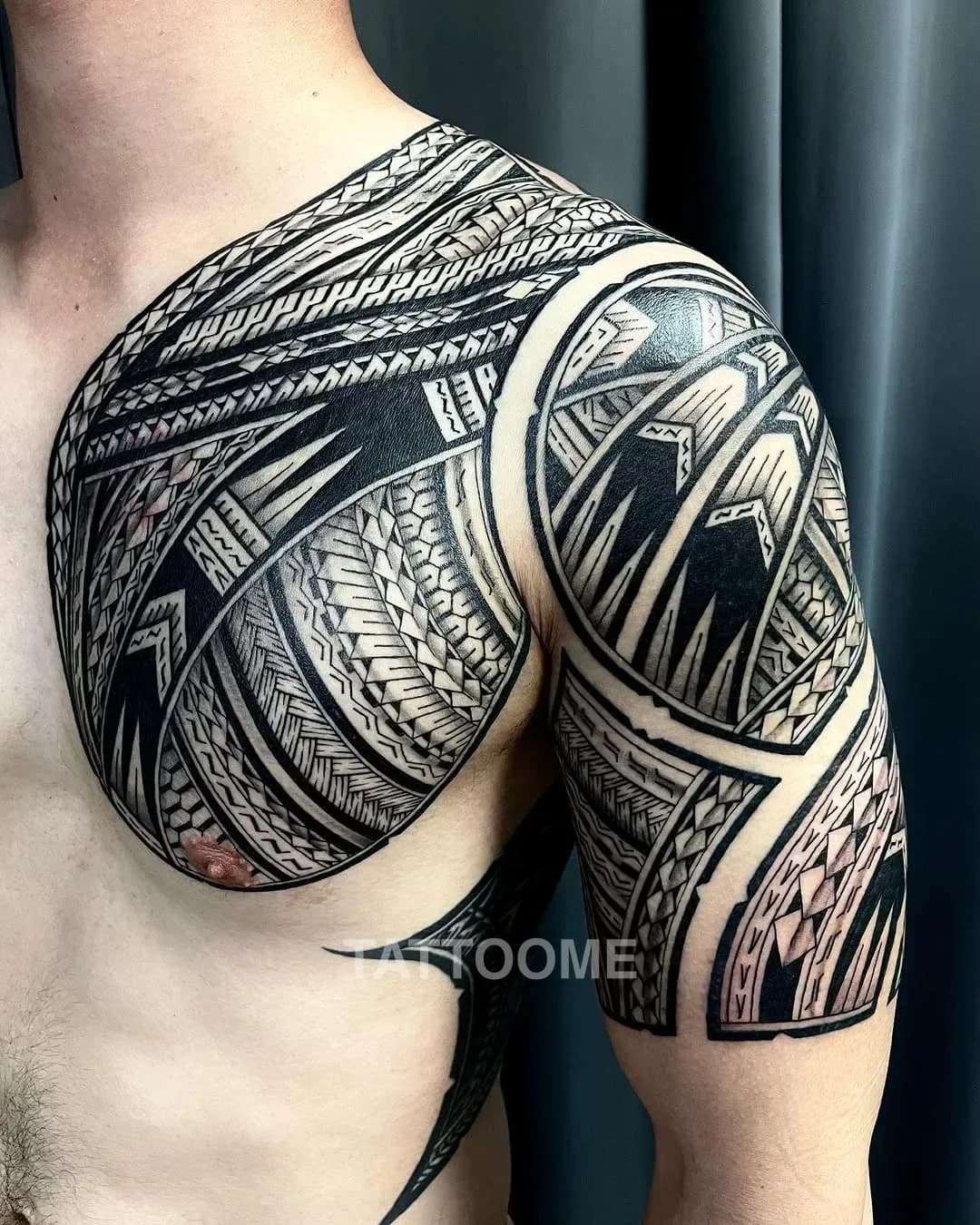 폴리네시안 가슴반팔 - tattoos.toos 3