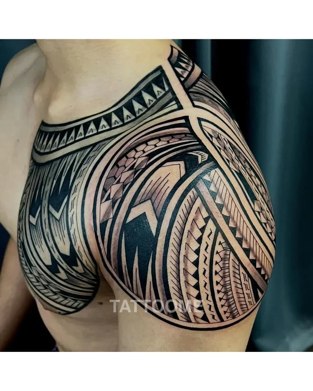 폴리네시안 가슴반팔 - tattoos.toos 1
