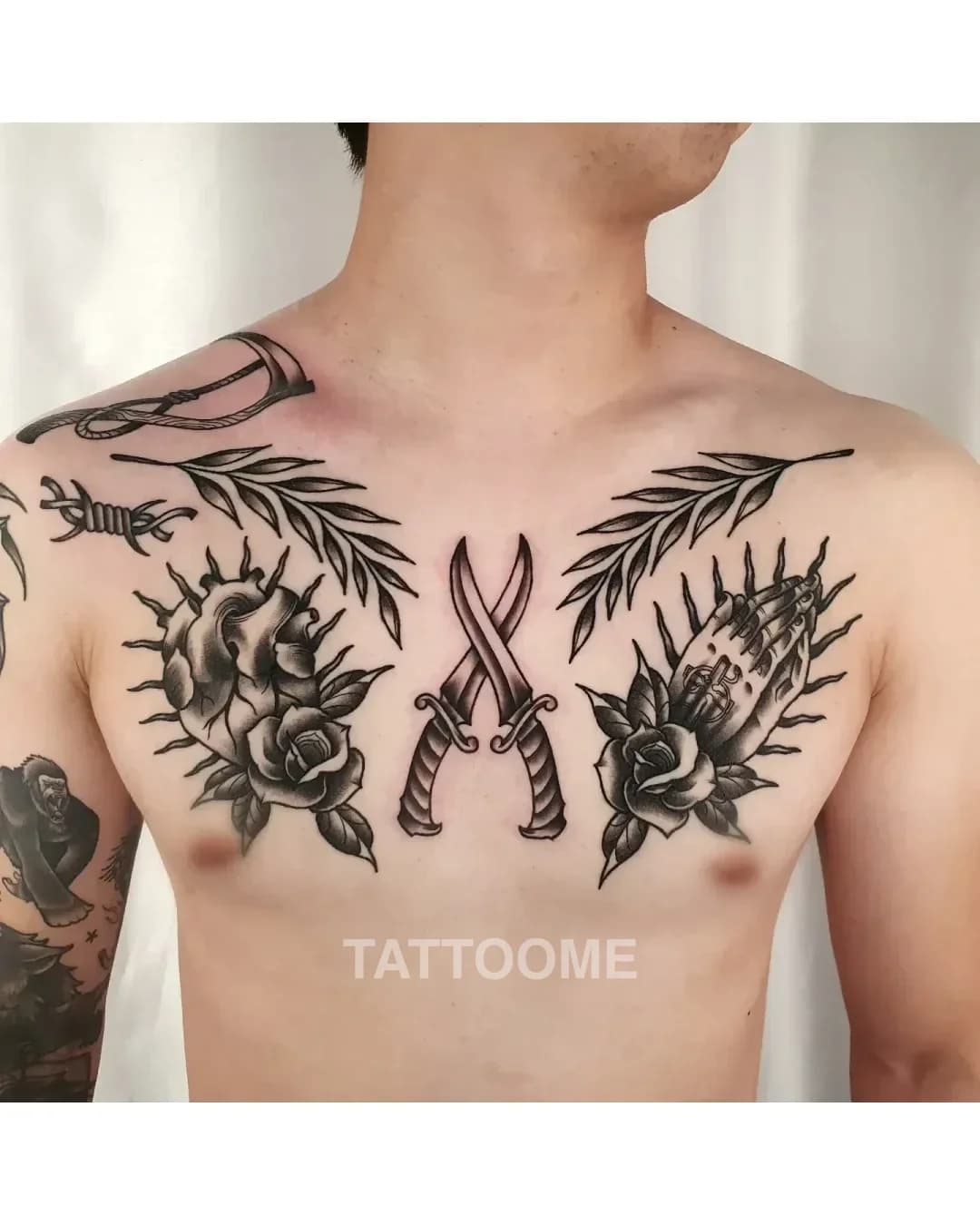 올드스쿨 가슴 - t.attooer_eee
