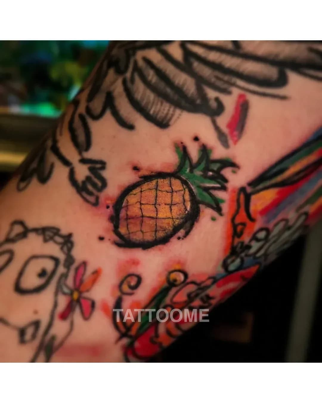 감성타투 파인애플 - monat_tattoo
