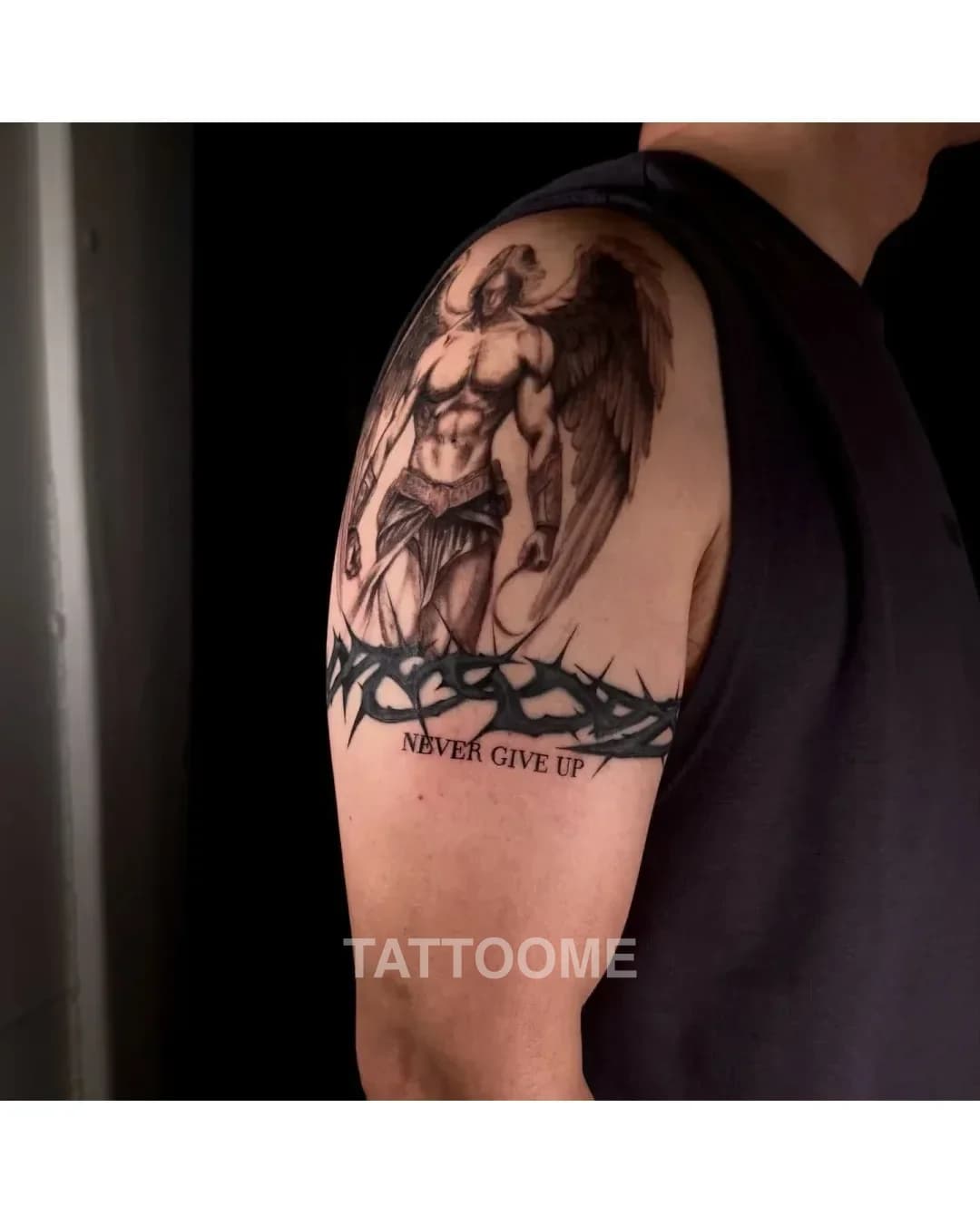 블랙앤그레이 천사 - tattooist.xoya