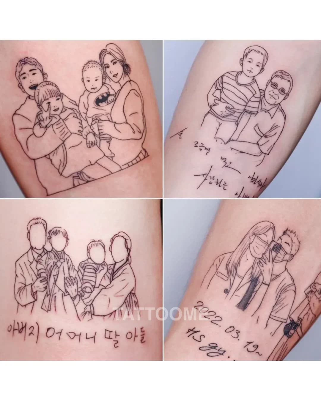 라인워크 가족사진 - yujin_tattoo