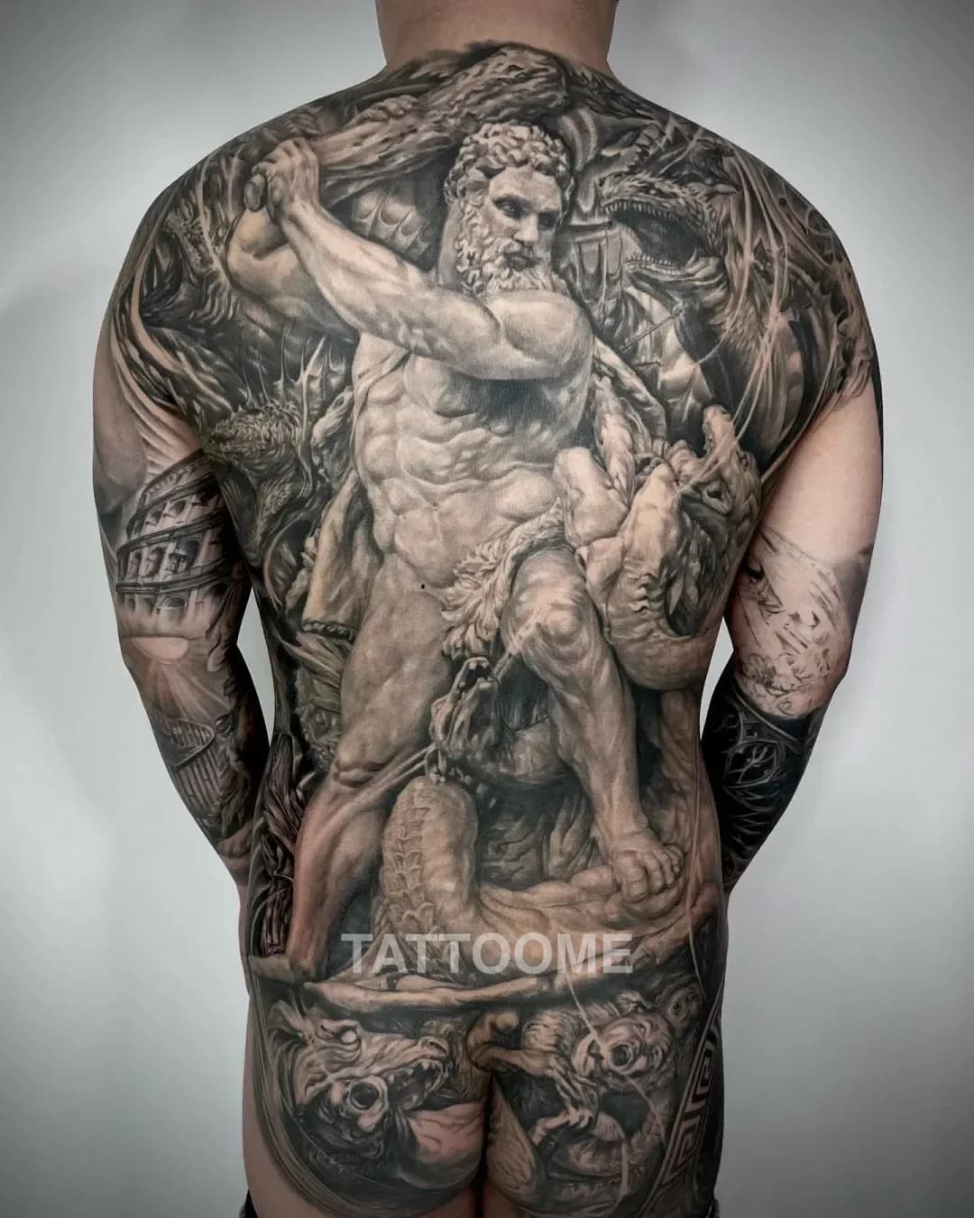 블랙앤그레이 등 - dono_tattooer 2