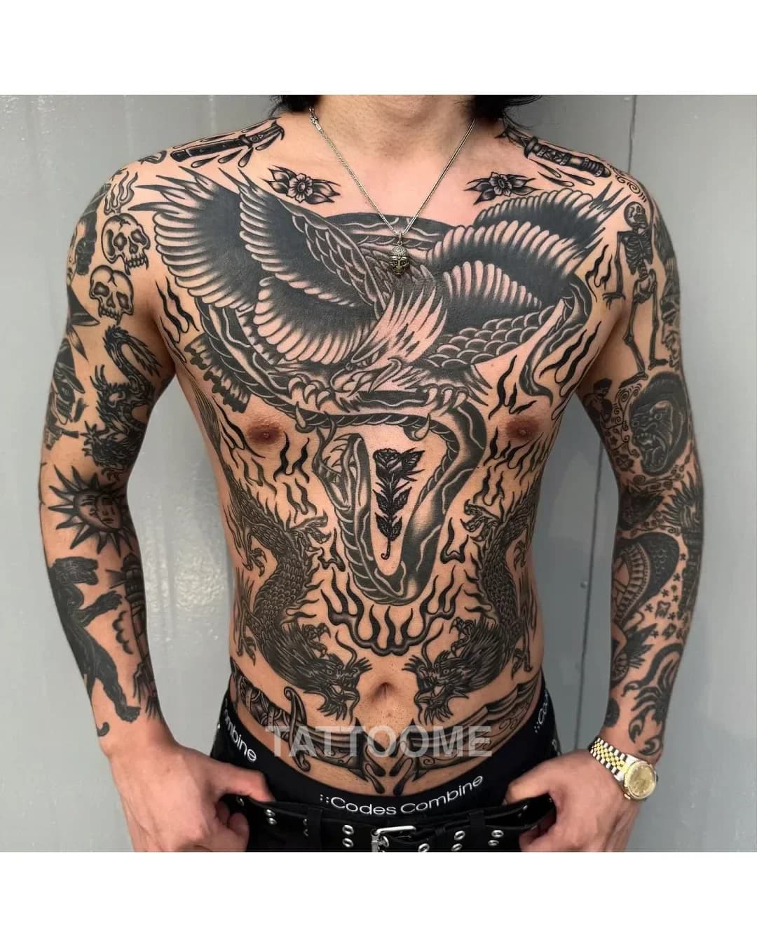 올드스쿨 앞판 - kingkong_tattoo