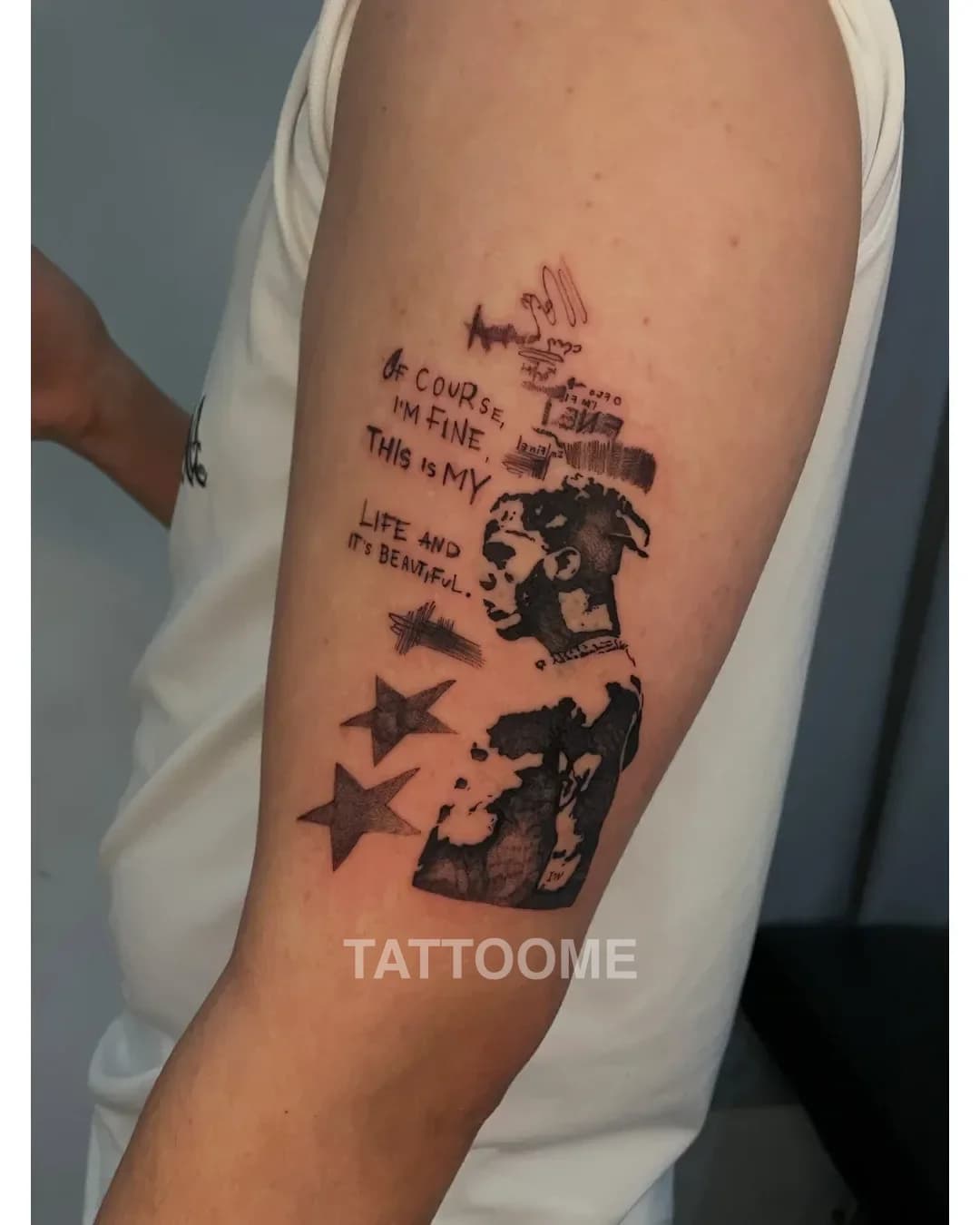 블랙워크 타투 2 - teddy_.tattoo