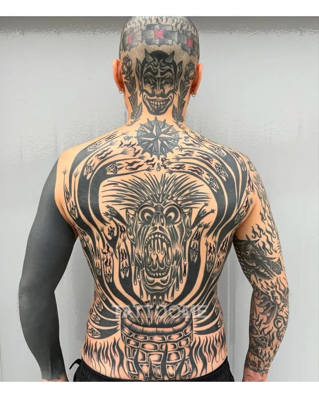 올드스쿨 등판 - kingkong_tattoo