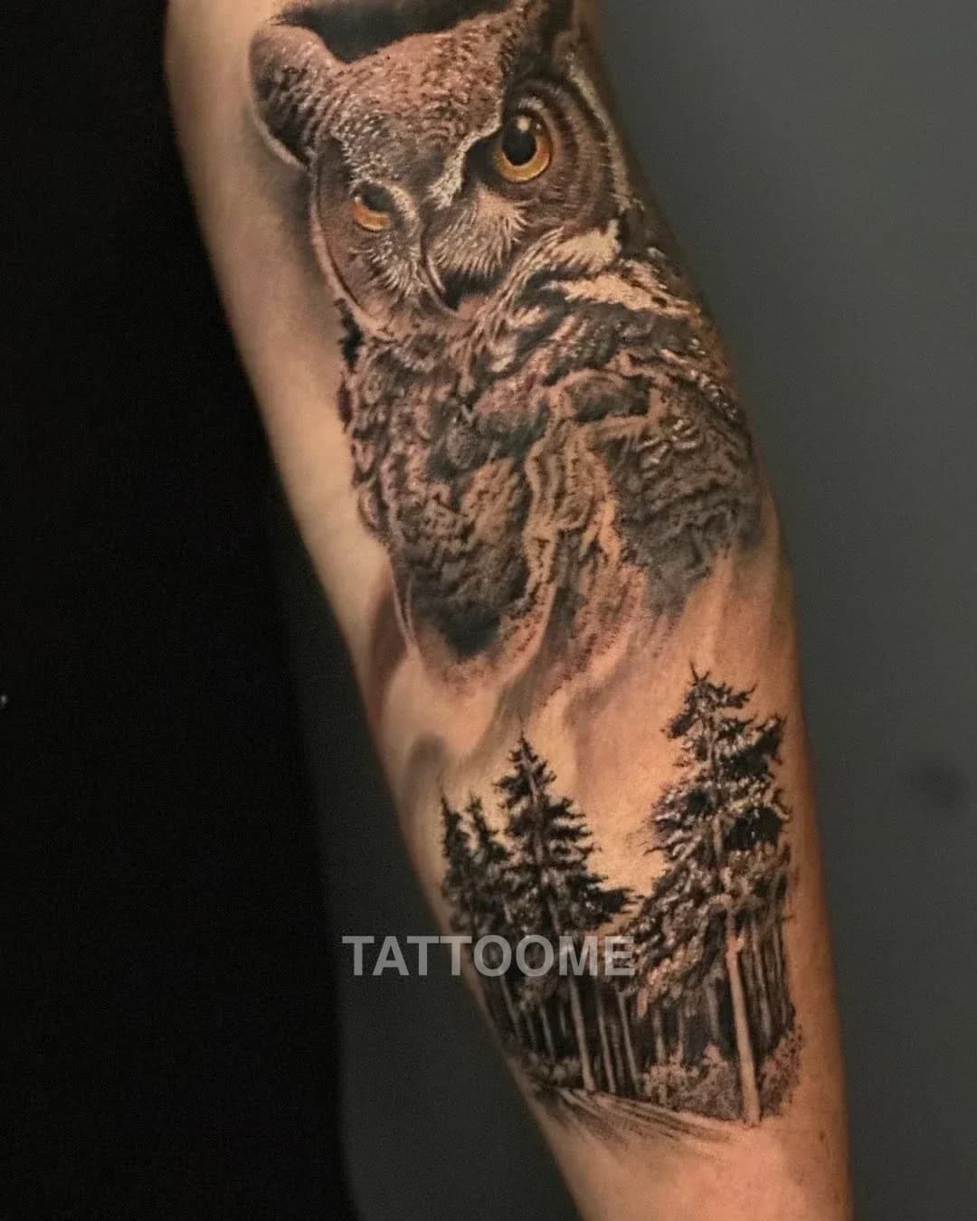 리얼리스틱 부엉이 - yeountattoo