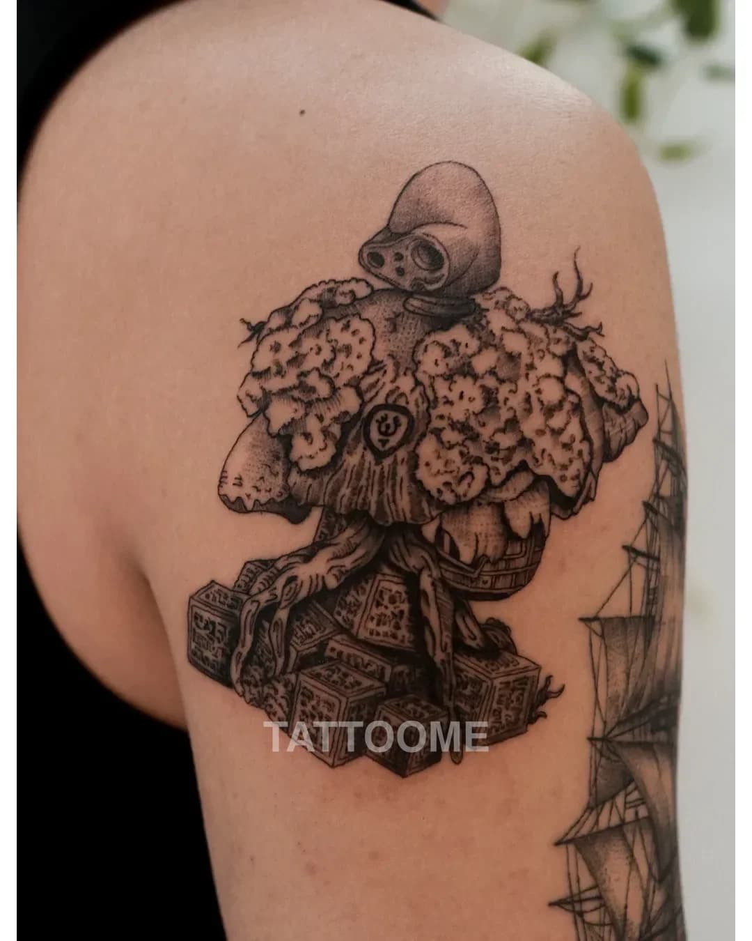 블랙워크 해골 - hong2_tattoo