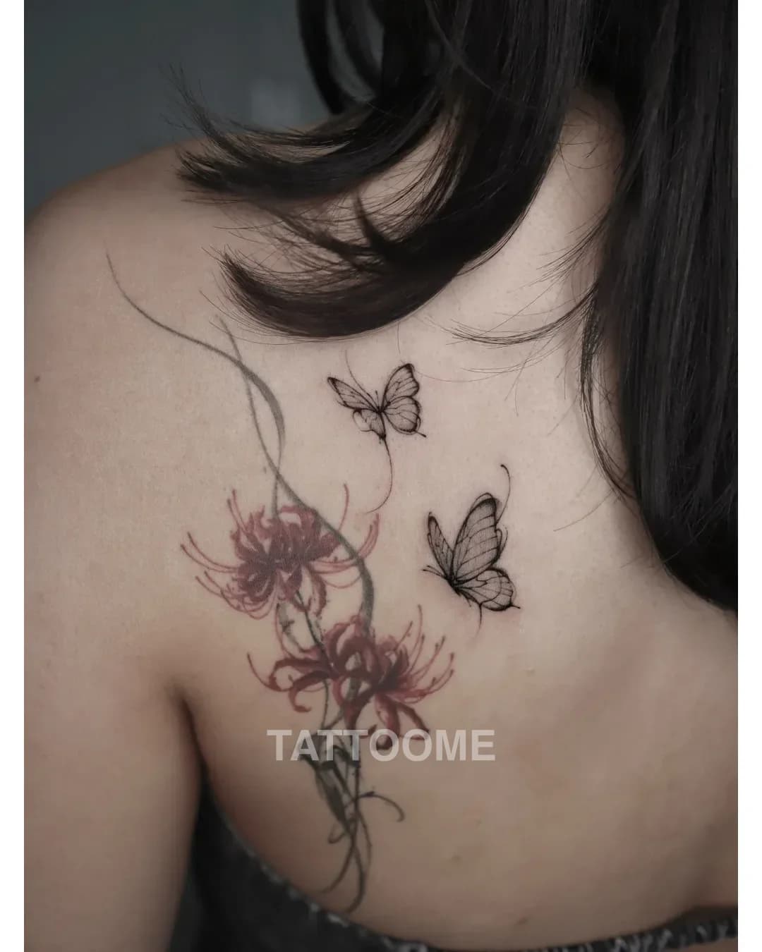블랙워크 나비3 - tattoo_chamsae