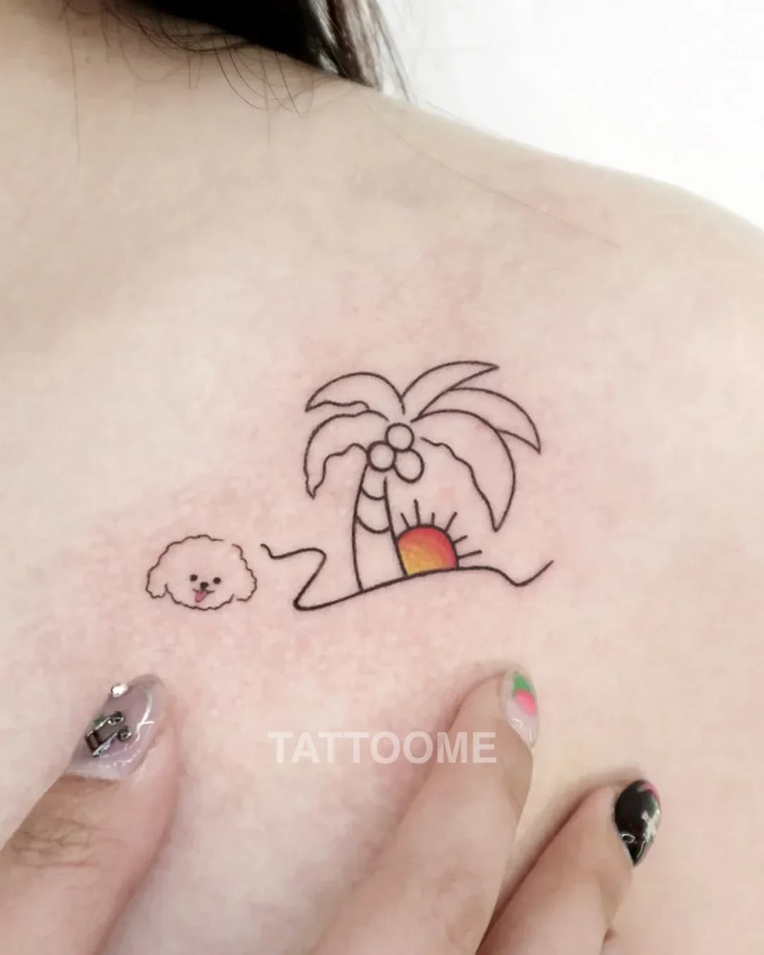 라인워크 야자수 - tattooer_insso