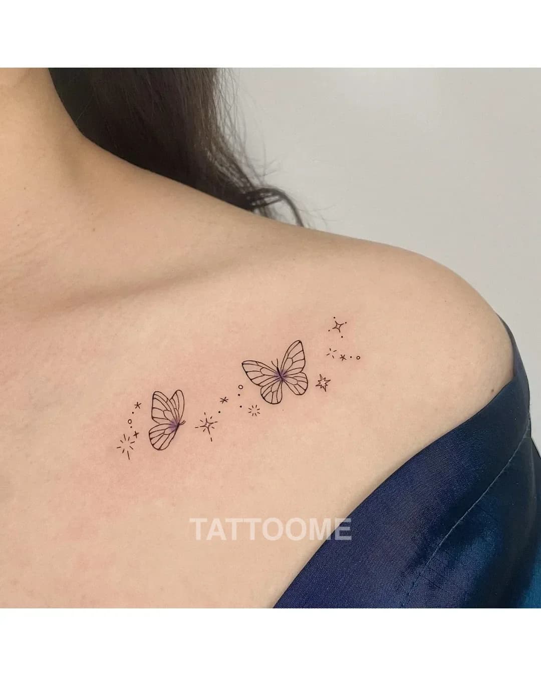라인워크 나비 - soozzang_tattoo