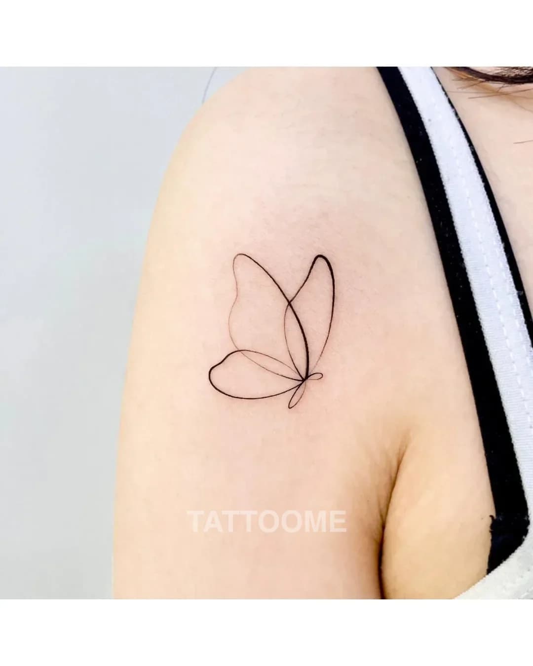 라인워크 나비 - zitae_tattooer
