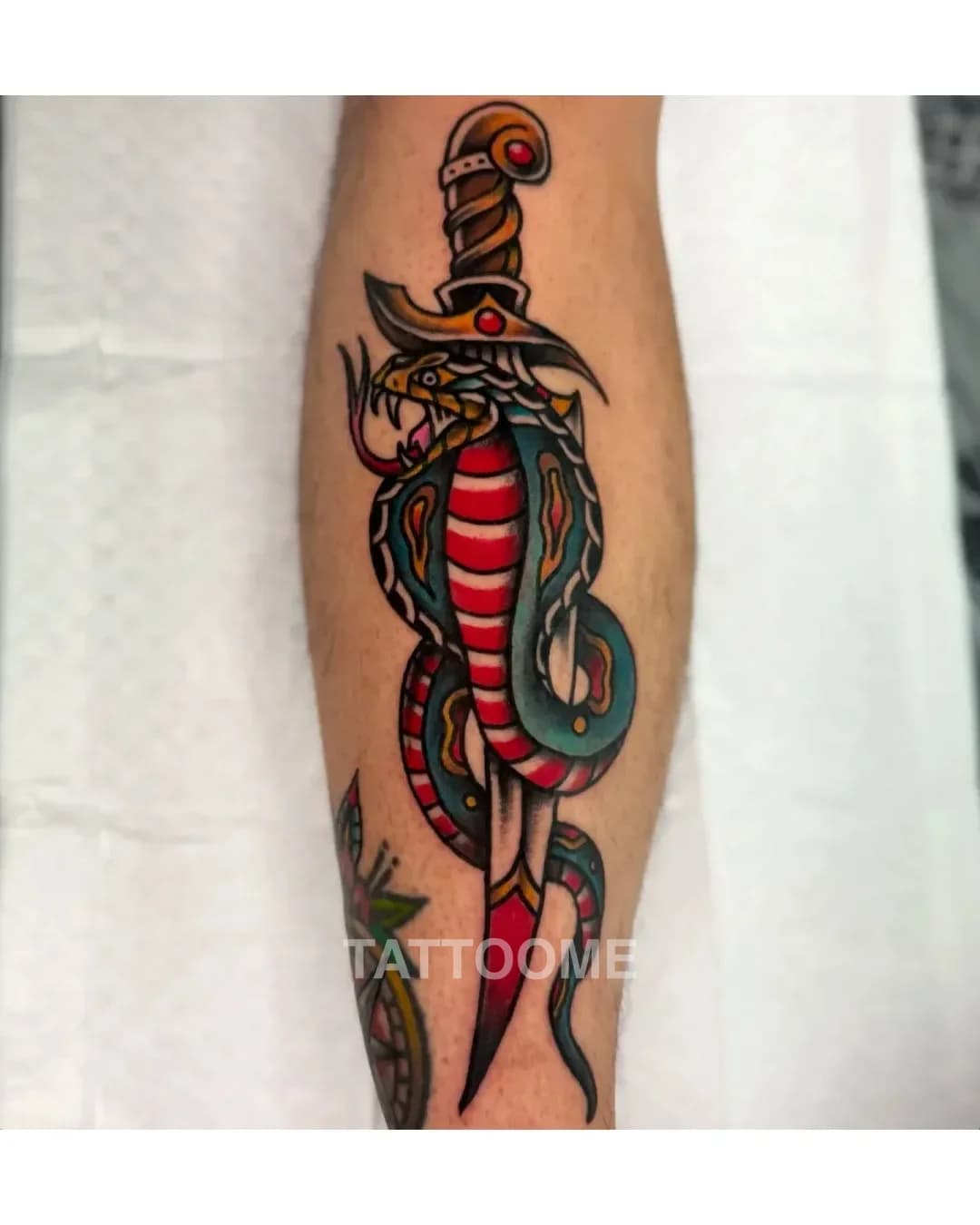 올드스쿨 칼 - joojoobean_tattoo