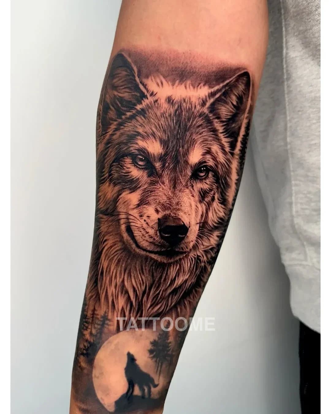 블랙앤그레이 늑대1 - inkedout_tattoo
