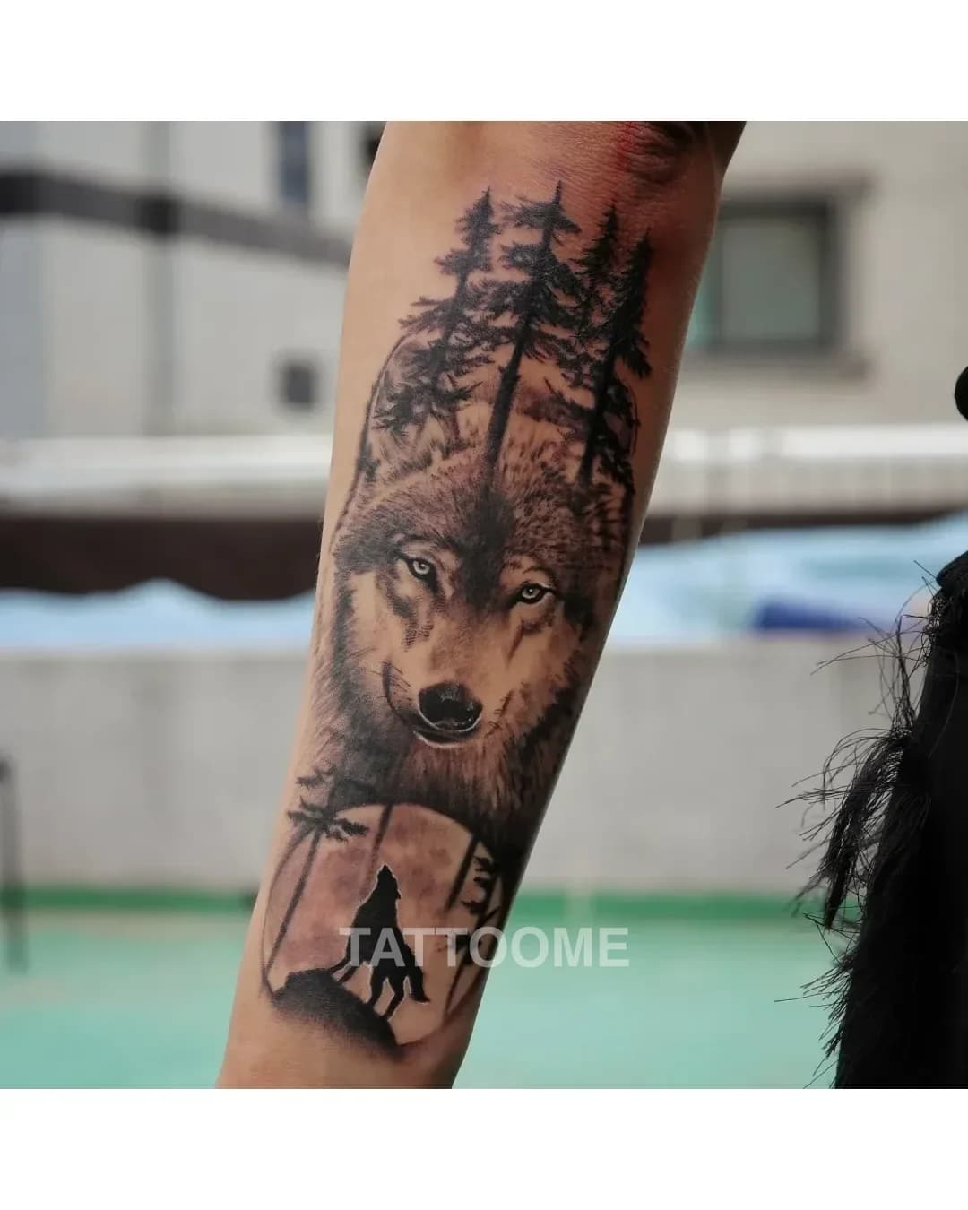블랙앤그레이 늑대 - tattooist_jaeil
